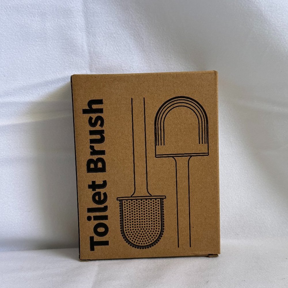 Mini Flexible Silicone Toilet Brush and Holder Set - Quick Drying